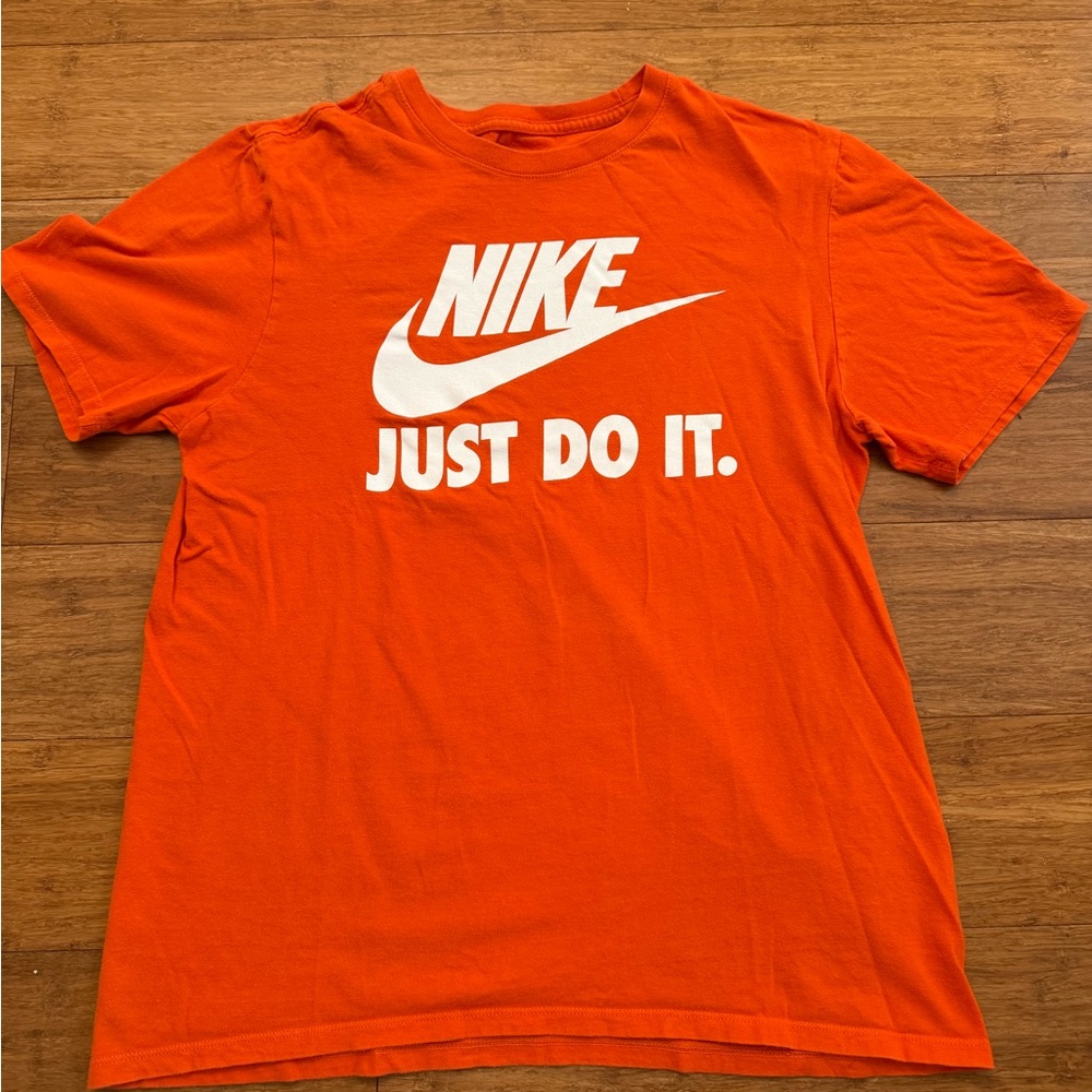 Nike Orange Graphic 'Just Do It' Short Sleeve Tee